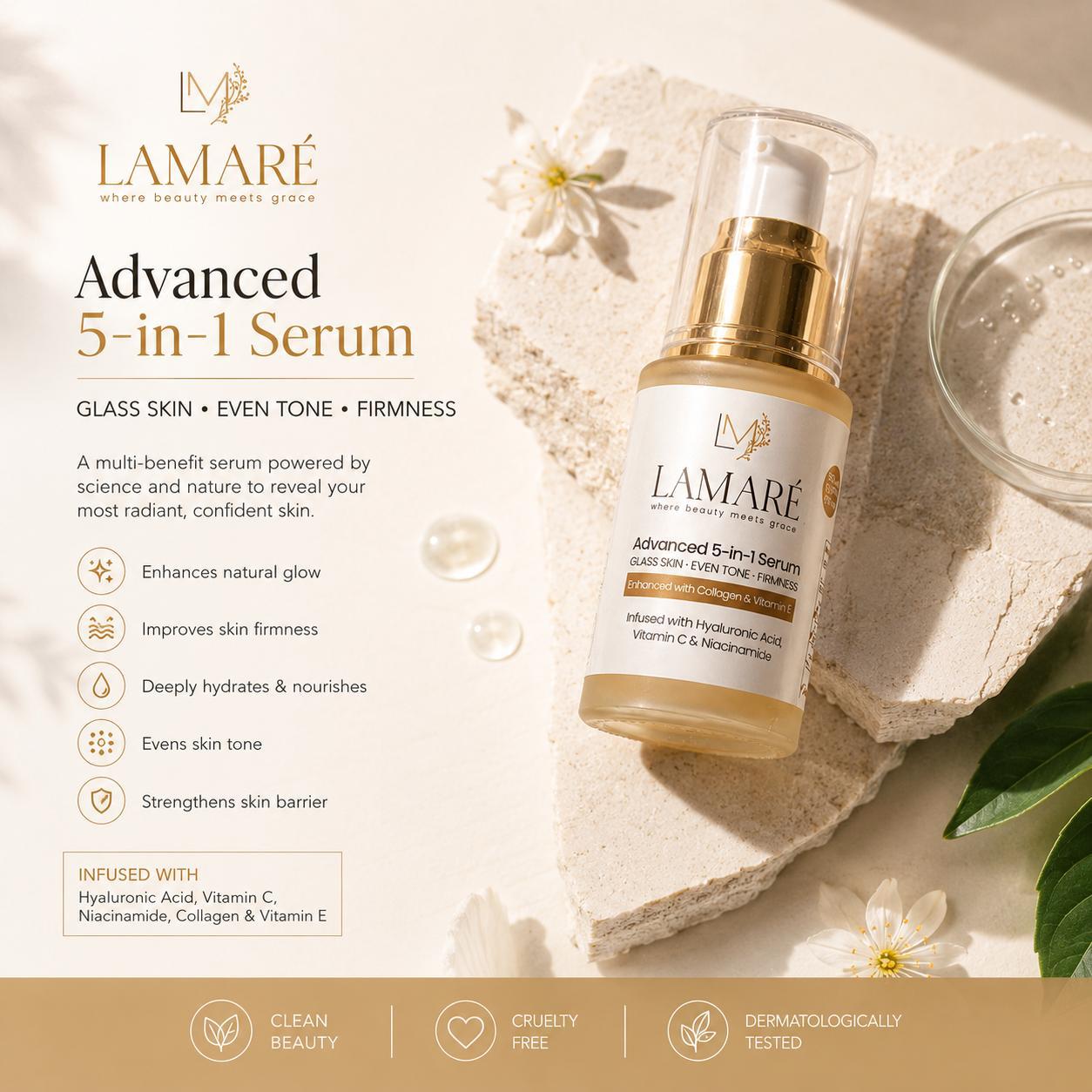 LAMARÉ Advanced 5-in-1 Serum Benefits